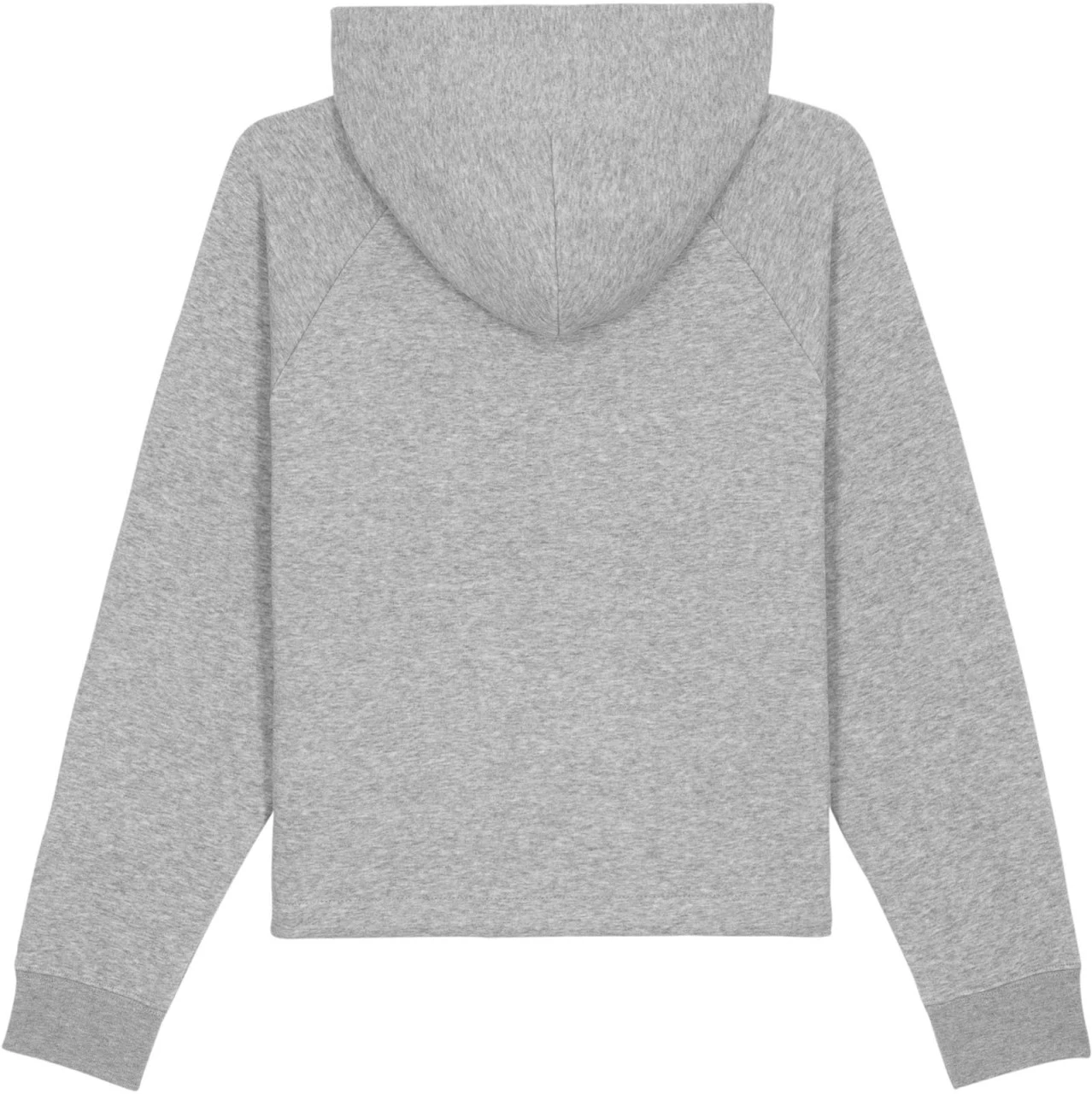 Kurzer Hoodie Aus Bio-Baumwolle - Heather Grey 2 Kurzer Hoodie Aus Bio-Baumwolle - Heather Grey – Bild 2