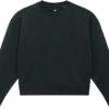 Cropped Sweatshirt Aus Bio-Baumwolle - Black