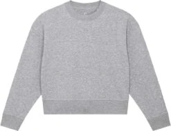 Cropped Sweatshirt Aus Bio-Baumwolle - Heather Grey