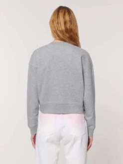 Cropped Sweatshirt Aus Bio-Baumwolle - Heather Grey 11 Cropped Sweatshirt Aus Bio-Baumwolle - Heather Grey -MELA Geschaft W873 250 6 bio medium fit crew neck pulli kurz geschnitten fm back 1280x1280