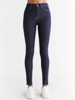 Skinny Fit Jeans Aus Bio-Baumwolle - Dark Slate Blue