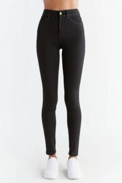 Skinny Fit Jeans Aus Bio-Baumwolle & Modal - Coal Black