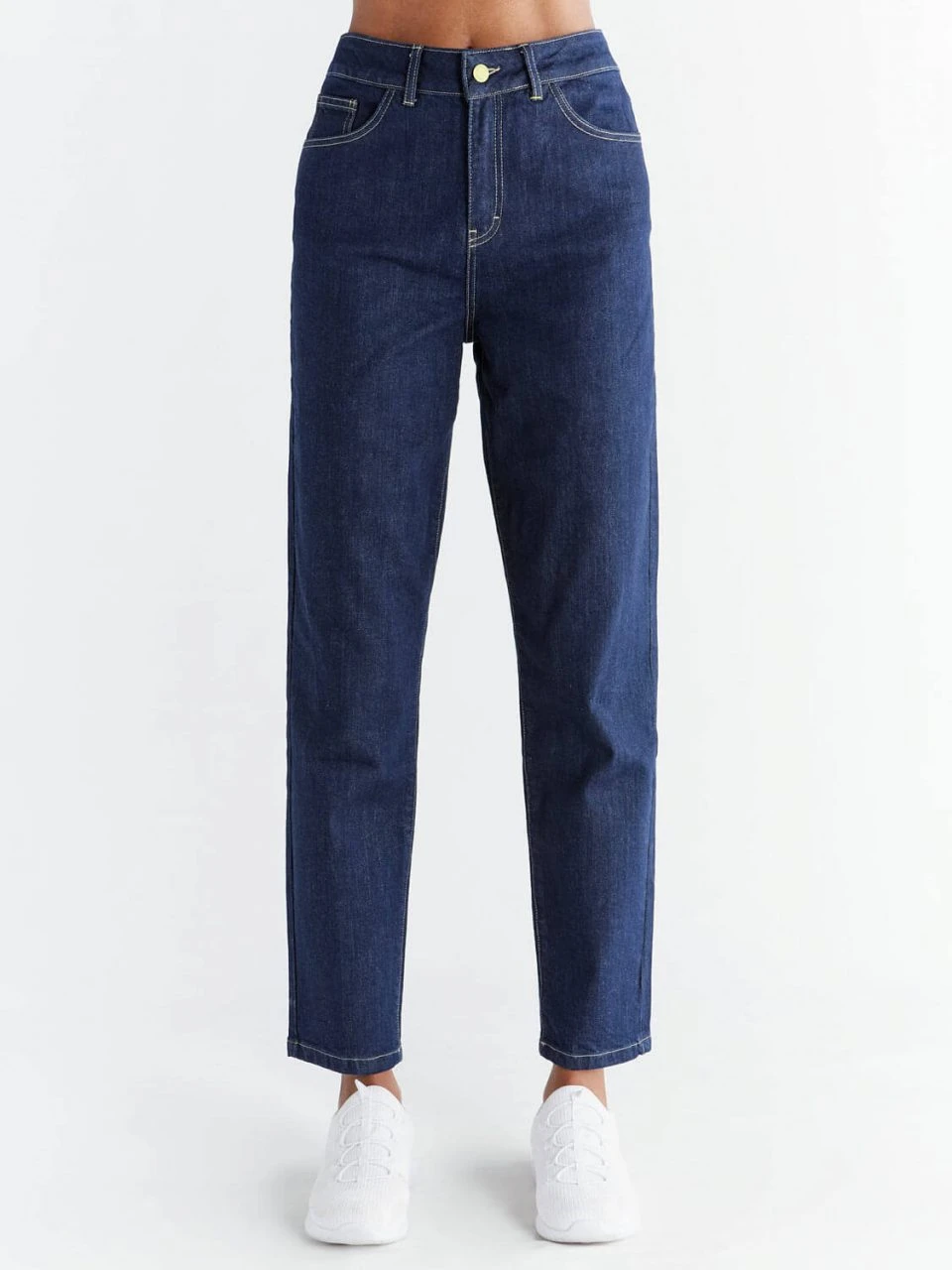 Mom Fit Jeans Aus Bio-Baumwolle - Dark Slate Blue 1 Mom Fit Jeans Aus Bio-Baumwolle - Dark Slate Blue