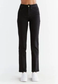 Straight Fit Jeans Aus Bio-Baumwolle - Coal Black