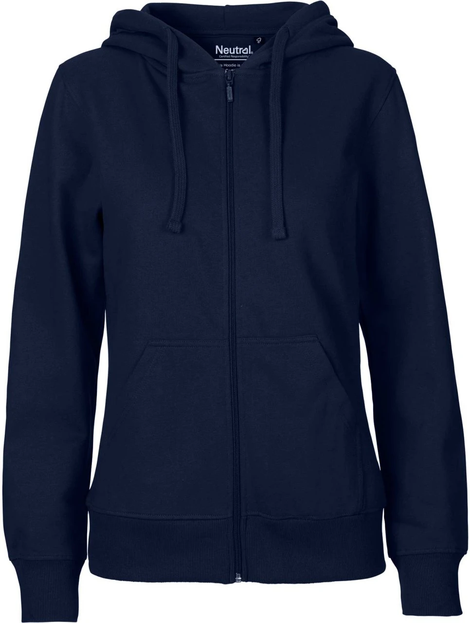 Neutral Zip-Up Hoodie Aus Fairtrade Bio-Baumwolle - Navy 1 Neutral Zip-Up Hoodie Aus Fairtrade Bio-Baumwolle - Navy