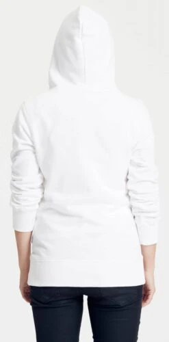 Neutral Zip-Up Hoodie Aus Fairtrade Bio-Baumwolle - White -MELA Geschaft Zip Up Hoodie weiss O83301 rueckansicht 1280x1280