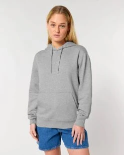 Iconic Hoodie Aus Bio-Baumwolle - Heather Grey -MELA Geschaft basic hoodie grau meliert damen frauen heather grey cruiser gots zertifizierte bio baumwolle U177 250 1280x1280