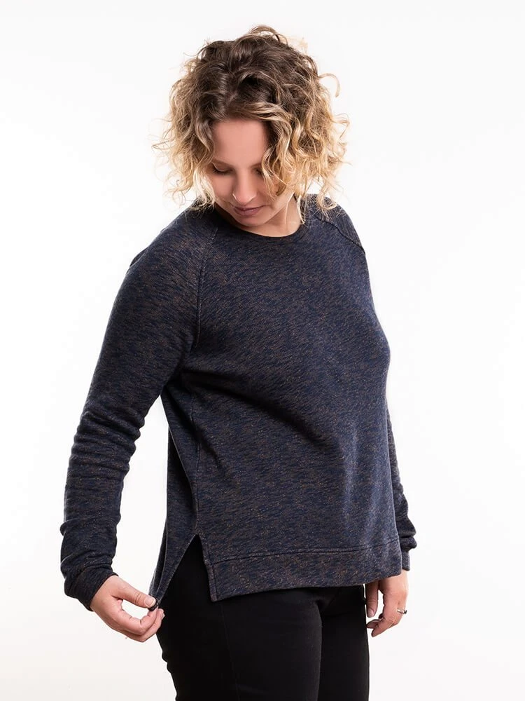 Raglan-Pullover Aus Bio-Baumwolle - Brown/navy 1 Raglan-Pullover Aus Bio-Baumwolle - Brown/navy