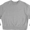 Organic Crop Sweatshirt - Melange Grey