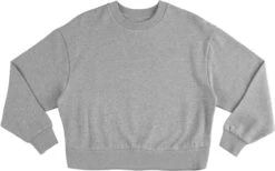Organic Crop Sweatshirt - Melange Grey