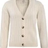 Strickjacke Aus Bio-Baumwolle Und Bio-Wolle - Cream