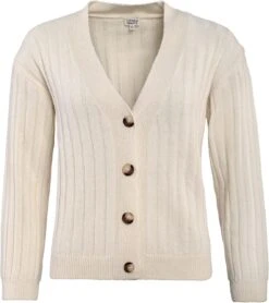 Strickjacke Aus Bio-Baumwolle Und Bio-Wolle - Cream