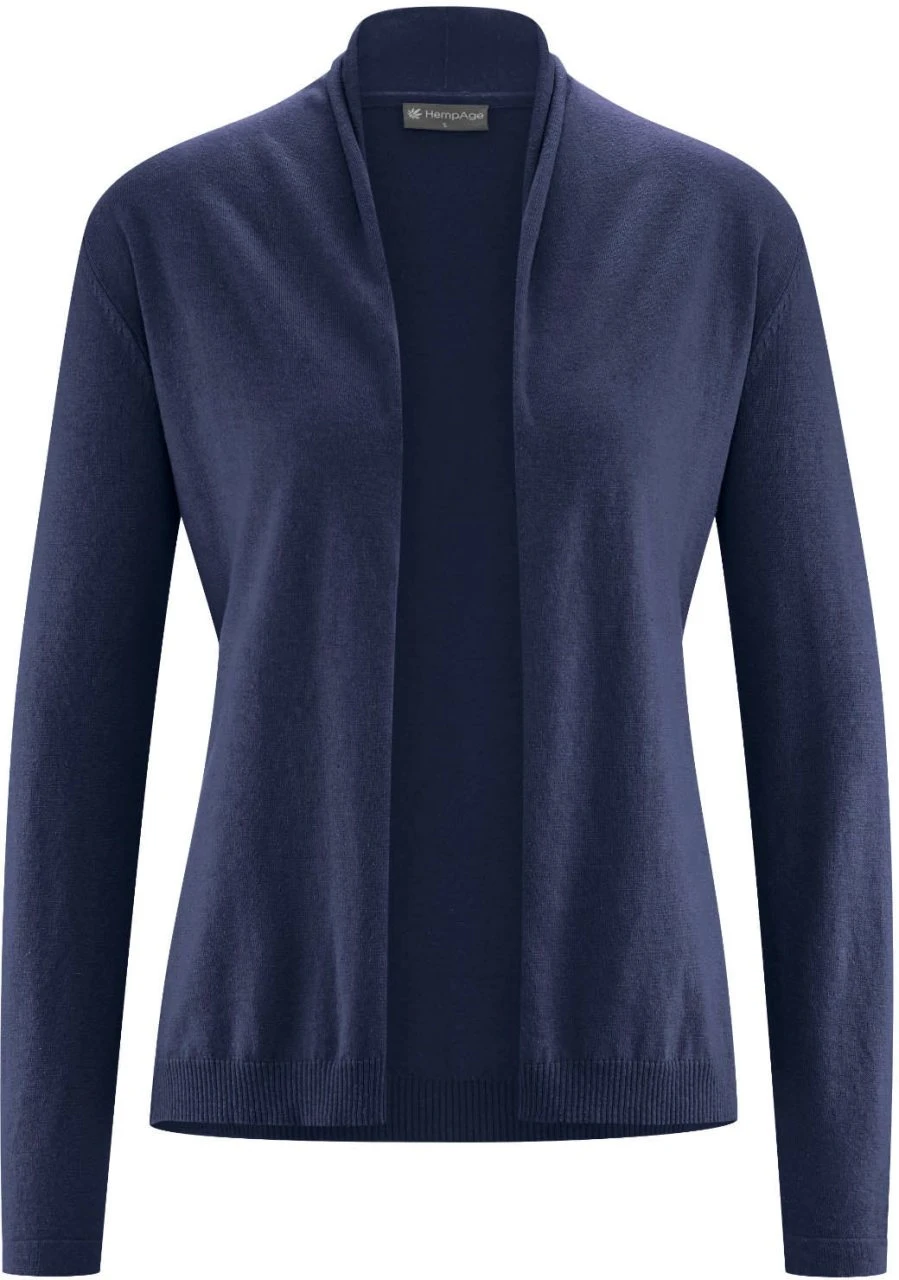 Cardigan Aus Hanf Und Bio-Baumwolle - Navy 1 Cardigan Aus Hanf Und Bio-Baumwolle - Navy