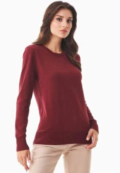 Strickpullover Aus Bio-Baumwolle - Syrah Red 9 Strickpullover Aus Bio-Baumwolle - Syrah Red -MELA Geschaft damen strickpullover dunkelrot nachhaltig casual 041 syrahred 1280x1280