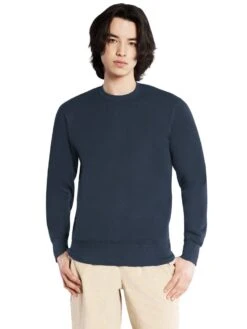 Unisex Sweatshirt Aus Biobaumwolle - Denim -MELA Geschaft denimblaues sweatshirt faire herstellung bio EP62 DE 1280x1280