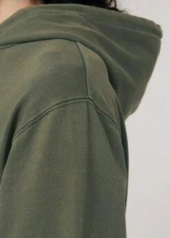 Vintage Terry Hoodie Aus Bio-Baumwolle - G. Dyed Khaki -MELA Geschaft doppellagige Kapuze luftiger Terry Sweat U040 109 1280x1280