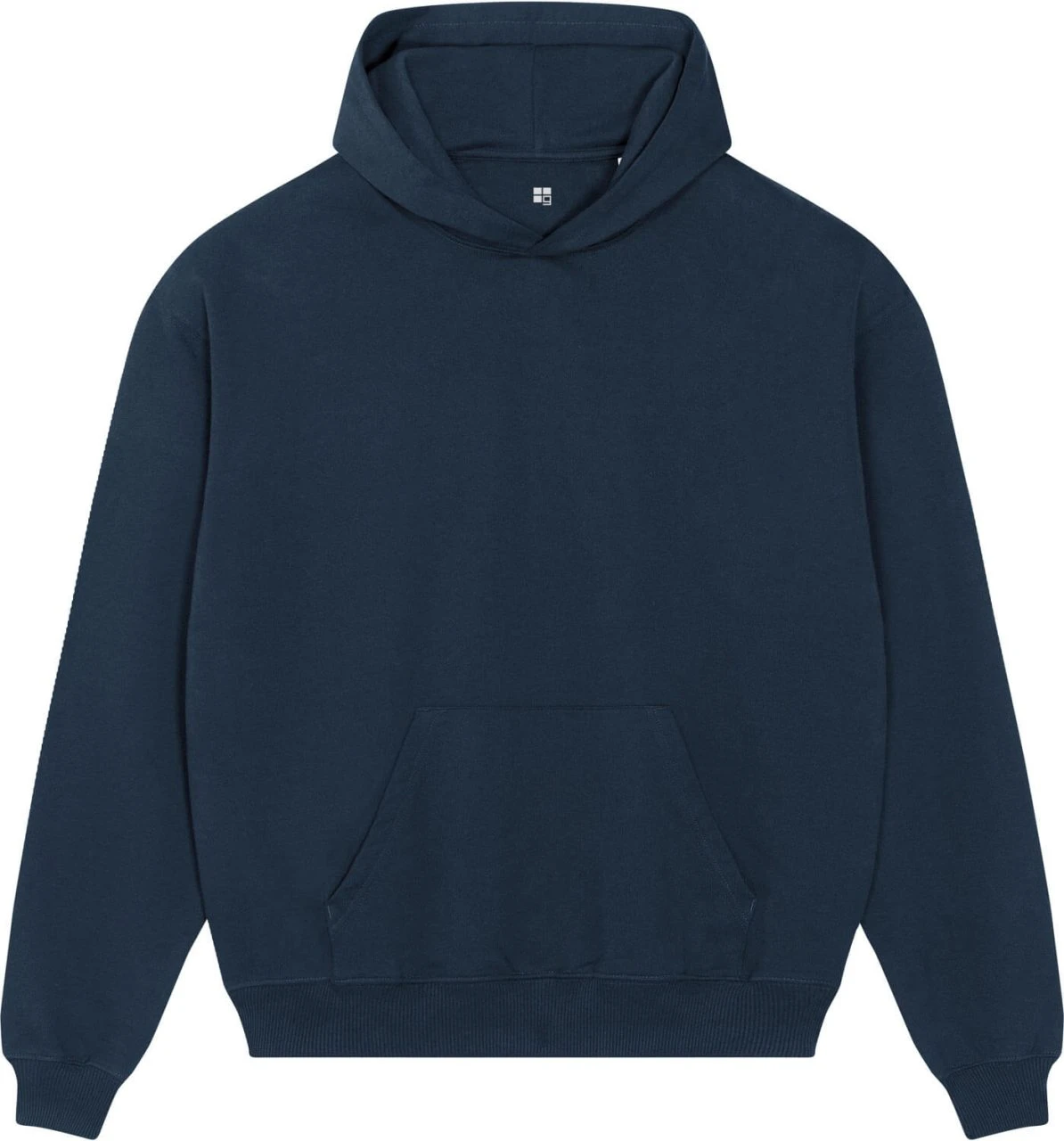 Oversized Unisex Heavy Hoodie Aus Bio-Baumwolle - French Navy 1 Oversized Unisex Heavy Hoodie Aus Bio-Baumwolle - French Navy