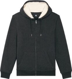 Gefütterte Unisex Kapuzenjacke Aus Bio-Baumwolle - Dark Heather Grey