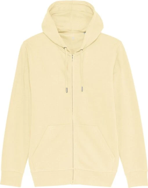 Unisex Kapuzenjacke Aus Bio-Baumwolle - Butter -MELA Geschaft ecofriendly Zip Up Hoodie vegan U820 078 1280x1280