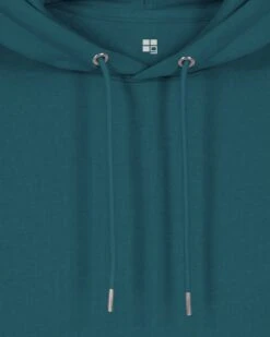 Iconic Hoodie Aus Bio-Baumwolle - Stargazer -MELA Geschaft einfarbiger hoodie petrolfarben metalldetails U177 702 1280x1280