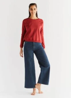 Wide Leg Jeans Aus Bio-Baumwolle - Lapis Blue 15 Wide Leg Jeans Aus Bio-Baumwolle - Lapis Blue -MELA Geschaft entspannt geschnittene Jeans dunkelblau WE1009 231 1280x1280