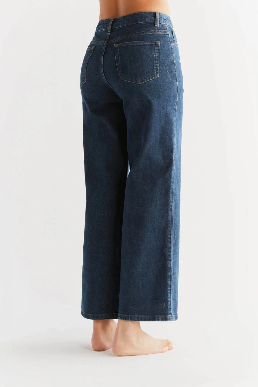 Wide Leg Jeans Aus Bio-Baumwolle - Lapis Blue 3 Wide Leg Jeans Aus Bio-Baumwolle - Lapis Blue – Bild 3