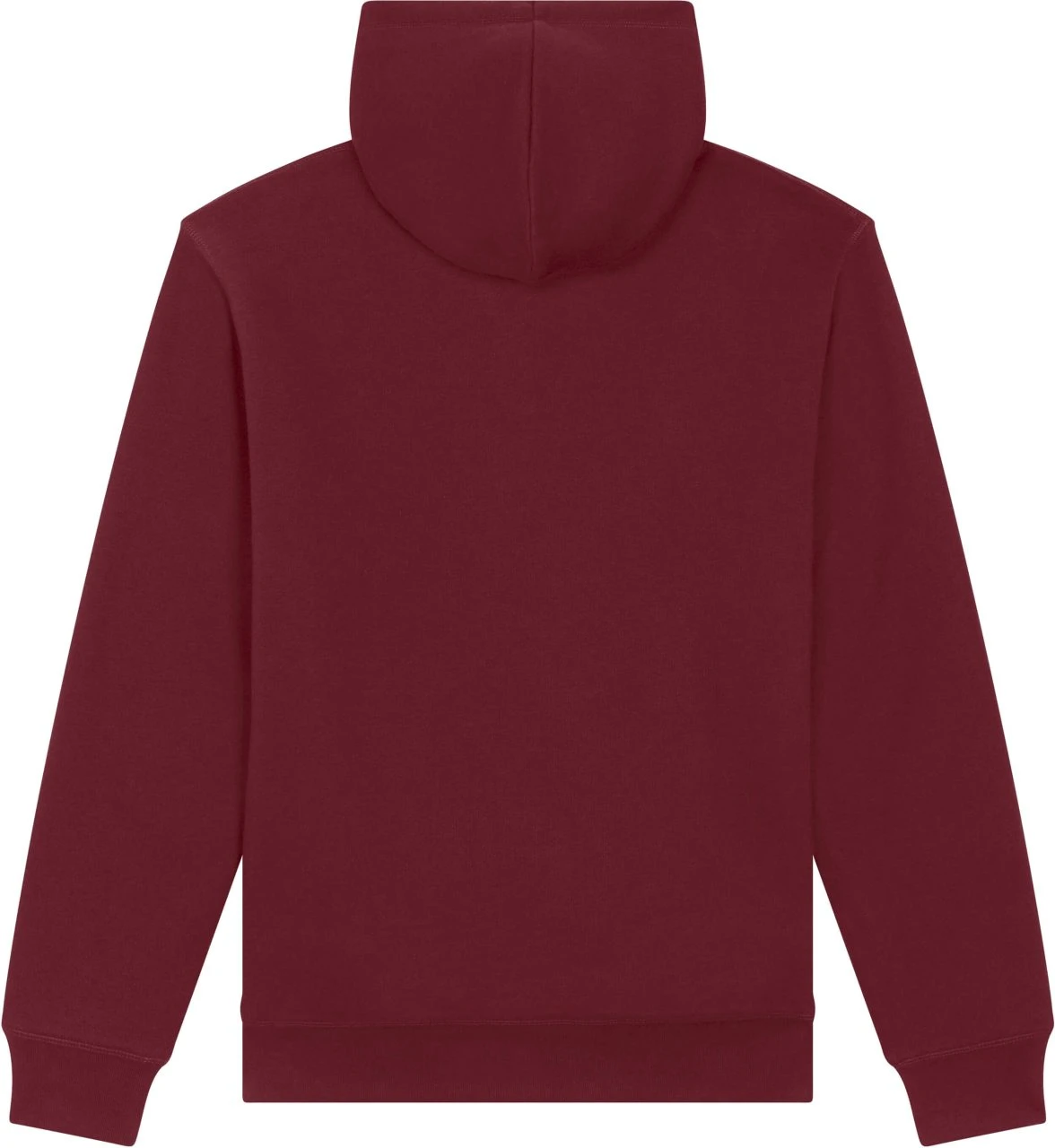 Gefütterte Unisex Kapuzenjacke Aus Bio-Baumwolle - Burgundy 2 Gefütterte Unisex Kapuzenjacke Aus Bio-Baumwolle - Burgundy – Bild 2