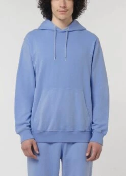 Vintage Terry Hoodie Aus Bio-Baumwolle - G. Dyed Swimmer Blue -MELA Geschaft fair vegan vintage Hoodie U040 103 1280x1280
