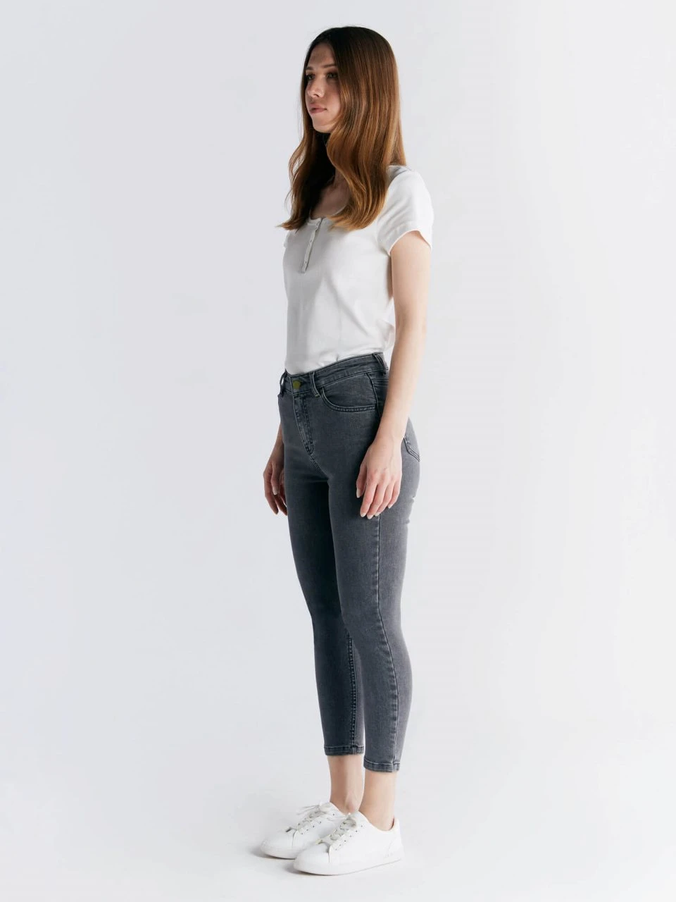 Skinny Fit Cropped Jeans Aus Bio-Baumwolle & Modal - Iron Gray 5 Skinny Fit Cropped Jeans Aus Bio-Baumwolle & Modal - Iron Gray – Bild 5