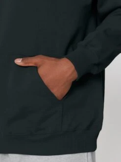 Oversized Unisex Heavy Hoodie Aus Bio-Baumwolle - Black -MELA Geschaft fairer kapuzen sweater bauchtasche U797 002 1280x1280