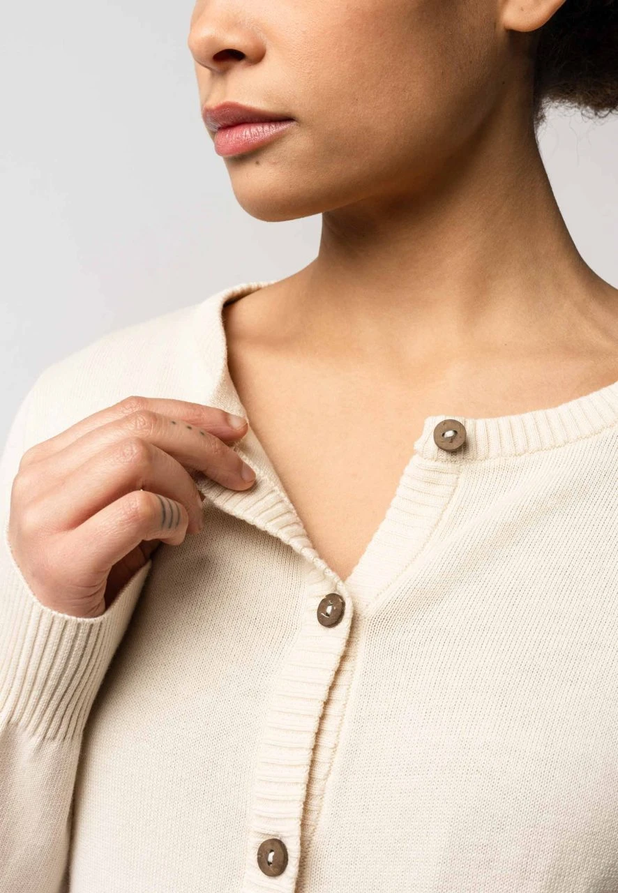 Mela Cardigan Aus Bio-Baumwolle - Cream 5 Mela Cardigan Aus Bio-Baumwolle - Cream – Bild 5