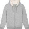 Gefütterte Unisex Kapuzenjacke Aus Bio-Baumwolle - Heather Grey