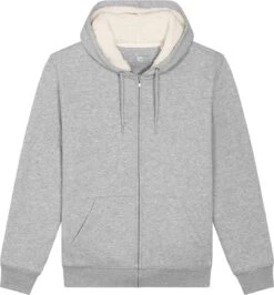 Gefütterte Unisex Kapuzenjacke Aus Bio-Baumwolle - Heather Grey