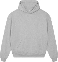 Oversized Unisex Heavy Hoodie Aus Bio-Baumwolle - Heather Grey