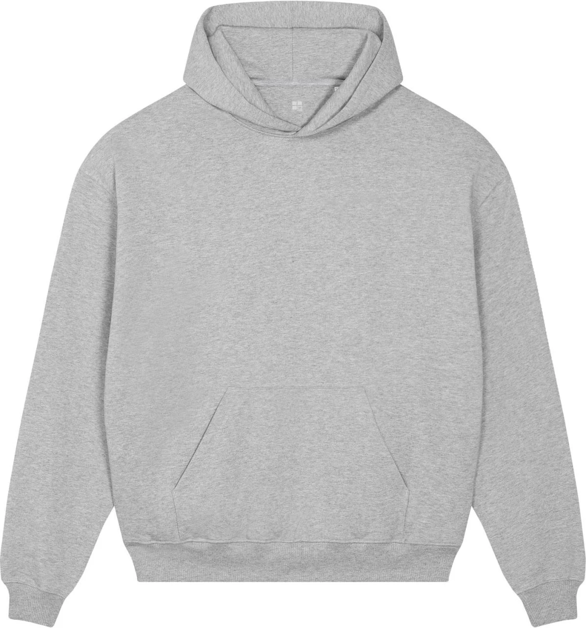 Oversized Unisex Heavy Hoodie Aus Bio-Baumwolle - Heather Grey 1 Oversized Unisex Heavy Hoodie Aus Bio-Baumwolle - Heather Grey