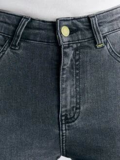 Skinny Fit Cropped Jeans Aus Bio-Baumwolle & Modal - Iron Gray 14 Skinny Fit Cropped Jeans Aus Bio-Baumwolle & Modal - Iron Gray -MELA Geschaft graue damen jeans ykk knopf WS1015 163 1280x1280