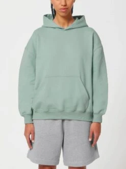 Oversized Unisex Heavy Hoodie Aus Bio-Baumwolle - Aloe -MELA Geschaft hellgruener kapuzenpulli faire bedingungen U797 089 1280x1280