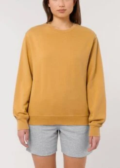Vintage Terry Sweatshirt Aus Bio-Baumwolle - G. Dyed Gold Ochre -MELA Geschaft hochwertig nachhaltig BIO vegan U085 141 1280x1280