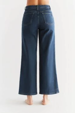 Wide Leg Jeans Aus Bio-Baumwolle - Lapis Blue 13 Wide Leg Jeans Aus Bio-Baumwolle - Lapis Blue -MELA Geschaft hochwertige Schlaghose vegan Evermind WE1009 231 1280x1280
