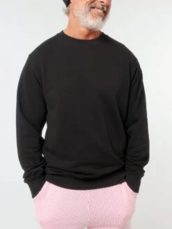 Terry Sweatshirt Aus Bio-Baumwolle - Black 11 Terry Sweatshirt Aus Bio-Baumwolle - Black -MELA Geschaft laessig geschnittener Pullover schwarz U799 002 1280x1280
