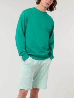 Terry Sweatshirt Aus Bio-Baumwolle - Go Green -MELA Geschaft laessiger Pullover mit Rippbuendchen vegan U799 100 1280x1280