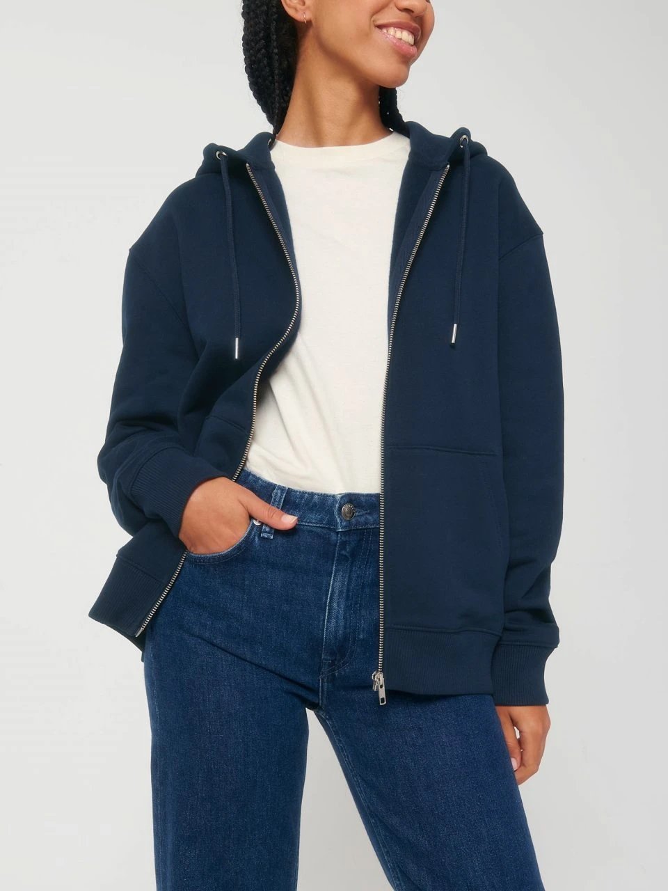 Unisex Super Heavy Sweatjacke - French Navy 8 Unisex Super Heavy Sweatjacke - French Navy – Bild 8