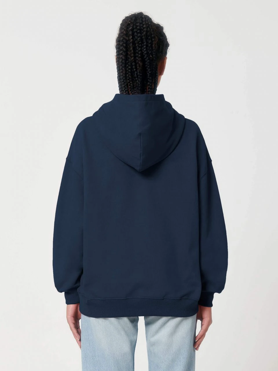 Oversized Unisex Heavy Hoodie Aus Bio-Baumwolle - French Navy 9 Oversized Unisex Heavy Hoodie Aus Bio-Baumwolle - French Navy – Bild 9