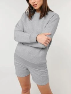 Terry Sweatshirt Aus Bio-Baumwolle - Heather Grey -MELA Geschaft medium fit Unisex Terry Sweater U799 250 1280x1280