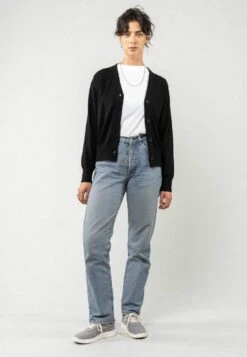 Mela Fairtrade V-Neck Cardigan Surina Aus Bio-Baumwolle - Schwarz -MELA Geschaft nachhaltige damen mode melawear 152 304 surina bla 1280x1280