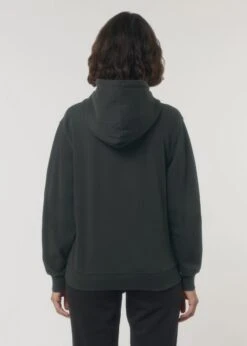 Vintage Terry Hoodie Aus Bio-Baumwolle - G. Dyed Black Rock -MELA Geschaft nachhaltiger Pullover Rueckansicht Kapuze U040 140 1280x1280