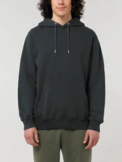 Vintage Terry Hoodie Aus Bio-Baumwolle - G. Dyed Black Rock -MELA Geschaft navyblauer Kapuzenpullover Bio Baumwolle U040 140 1280x1280