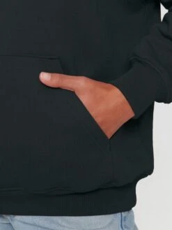 Oversized Unisex Heavy Hoodie Aus Bio-Baumwolle - Black -MELA Geschaft oeko hoodie mit kaengurutasche U797 002 1280x1280