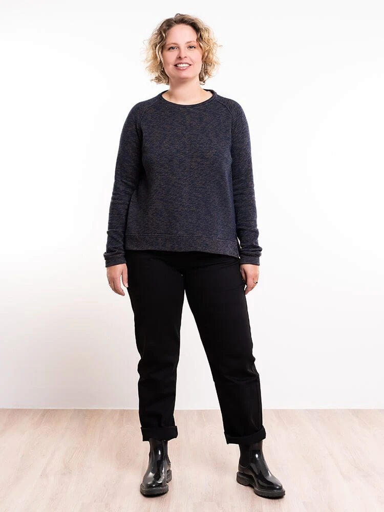 Raglan-Pullover Aus Bio-Baumwolle - Brown/navy 2 Raglan-Pullover Aus Bio-Baumwolle - Brown/navy – Bild 2