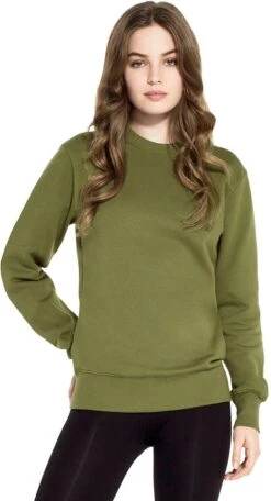 Unisex Sweatshirt Aus Biobaumwolle - Khaki Green -MELA Geschaft sweatshirt khaki EP62 damen unisex 1280x1280